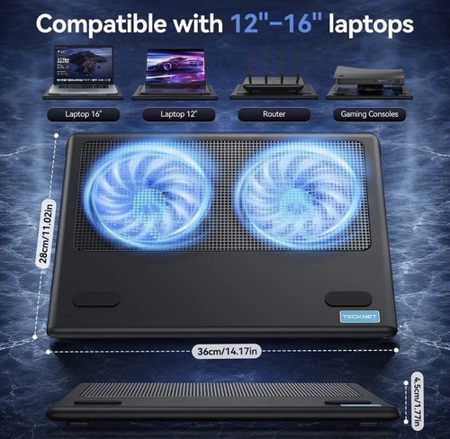 Gaming laptop cooler dual fan - laptop,