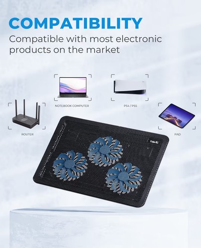 Cooling pad 17 laptop - 12", 17"