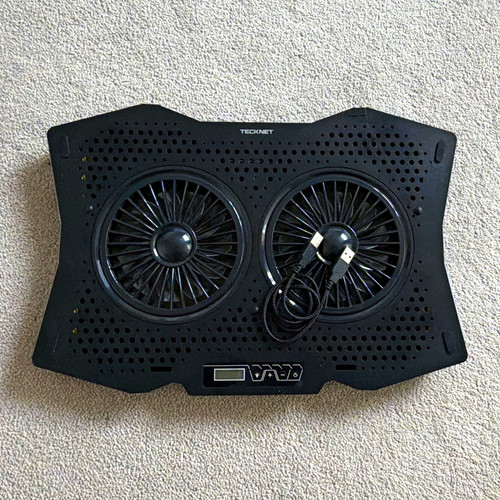 Tecknet black dual fan - black,